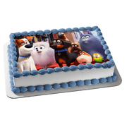 Secret life of Pets birthday party supplies,Banner,big cake topper,Cupcake Toppers,Spiral ornament for Secret life of Pets theme Birthday Party Supplies Decorations